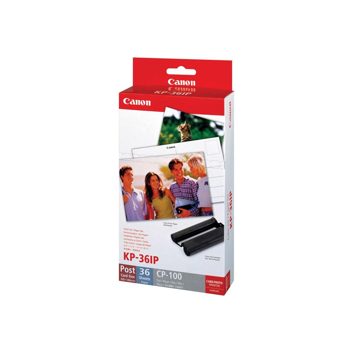 Cartuccia Originale Canon KP-36IP differenti colori Value Pack (7737A001) 36 fogli di carta fotografica 100 x 148 mm