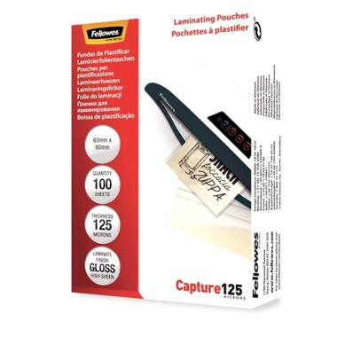 Buste Pouches Fellowes per Plastificazioni 100 buste laminati lucidi 60 x 90 cm - 125 micron - Trasparente